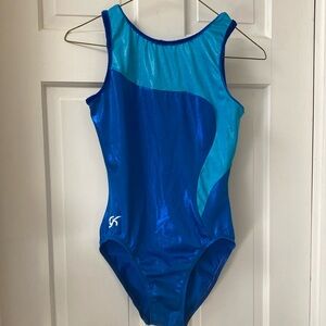 GK blue gymnastics leotard, Women’s Large